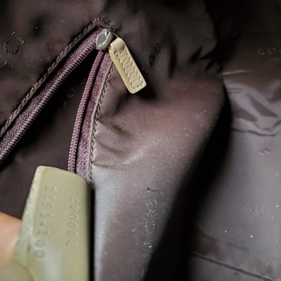 Gucci vintage bamboo painted Leather Purse Handbag Beige Brown black purple gray - Picture 13 of 13